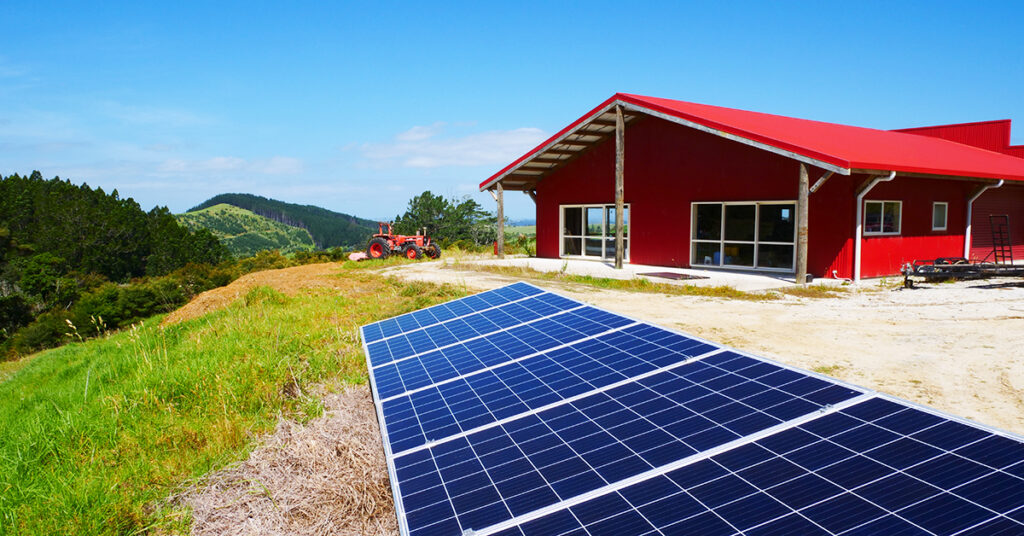 House with ground mount solar panels nz